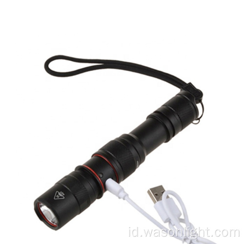 Baru Kedatangan Taktis Ultra Bright Gear Gigi Luar 18650 Baterai USB Isi Ulang Dipimpin Obor Untuk Berkemah Hiking Emergency